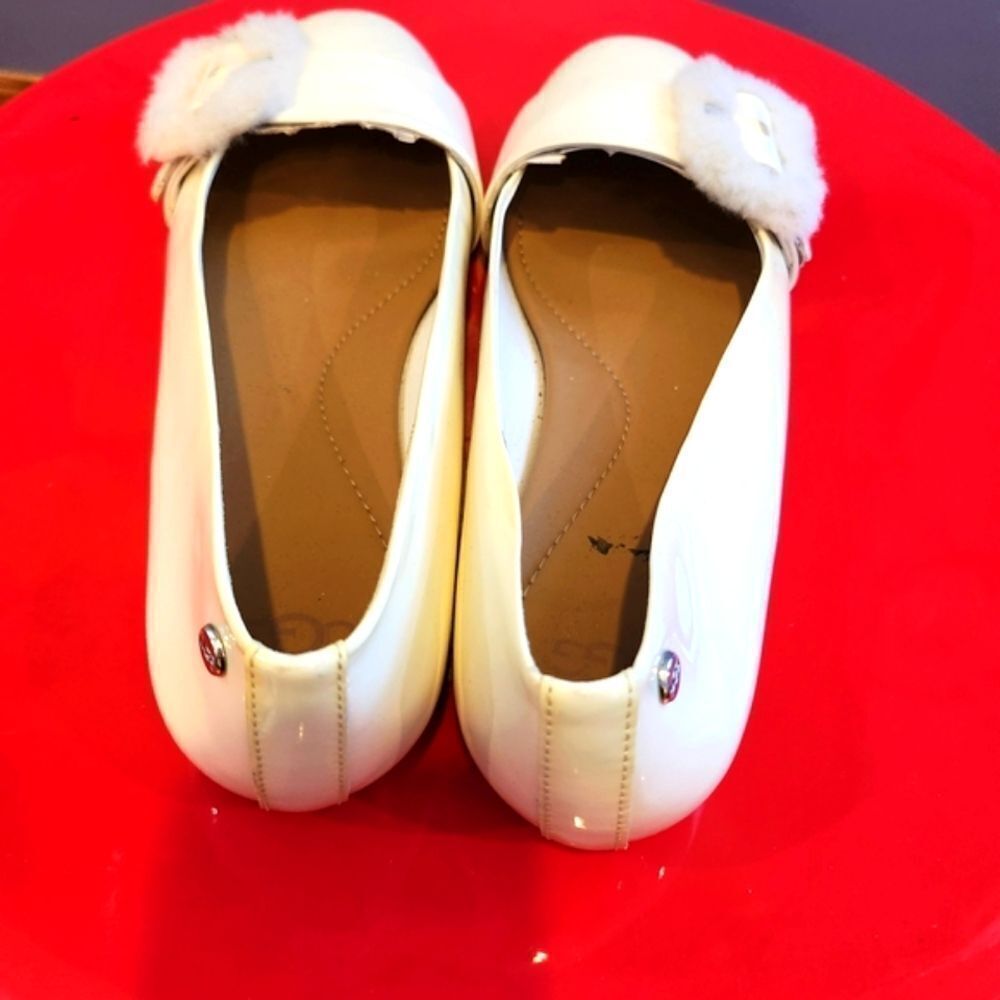 UGG Cream Loafers with Fuzzy Detail - Picture 2 of 6